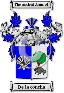 De la concha Family Crest Download (jpg) Legacy Series - 150 DPI